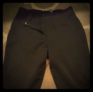 NY & CO Black 3/4 Length Dress Capri Pants